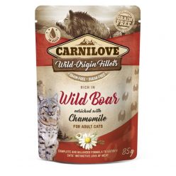   Carnilove Cat tasakos Wild Boar with Chamomile - Vaddisznó kamillával 85g