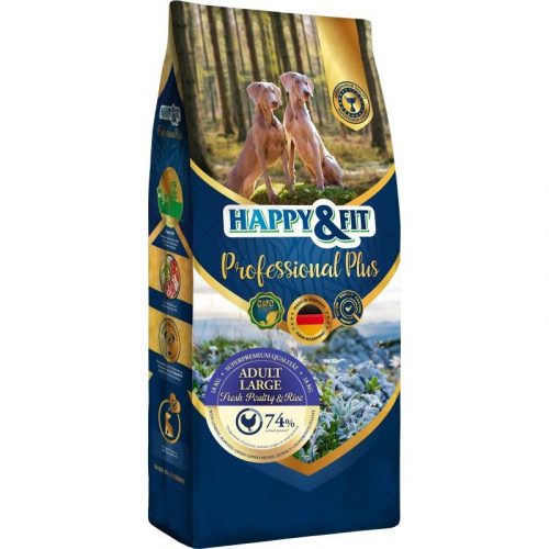 Happy&Fit Professional Plus Adult Fresh Poultry & Rice Large 18kg