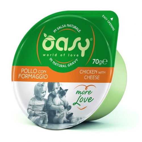 Oasy Cat Tálka More Love Chicken & Cheese 70g