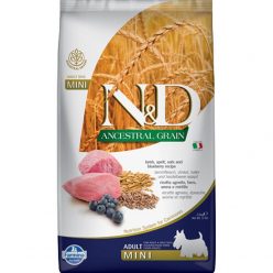   N&D Dog Ancestral Grain bárány, tönköly, zab & áfonya adult mini 2,5kg