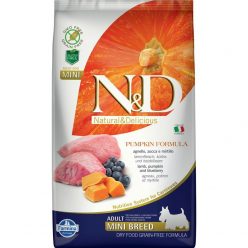   N&D Dog Grain Free bárány & áfonya sütőtökkel adult mini 2,5kg