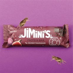   Jiminis magas fehérjetartalmú étcsokoládé és füge ízű protein szelet tücsökből 40g