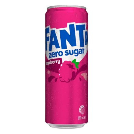 Fanta Raspberry Zero Sugar málna ízű cukormentes üdítő 250ml