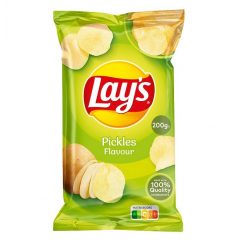   Lays Pickles egyedi savanyúság ízesítésű burgonyachips 200g Szavatossági idő: 2025-01-11