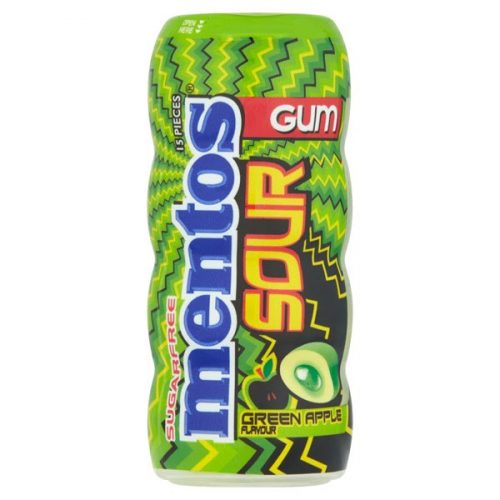 Mentos Sour Gum Green Apple savanyú zöldalmás rágó 30g