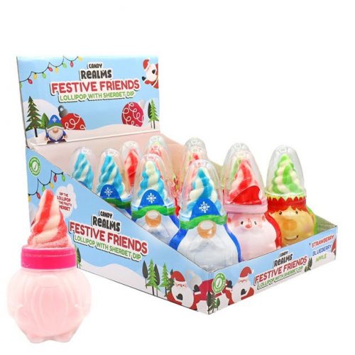 Candy Realms Festive Friends nyalóka savanyú porral 50g