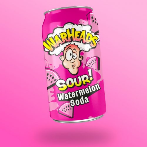 Warheads Sour Watermelon Soda görögdinnye ízű savanyú üdítőital 330ml