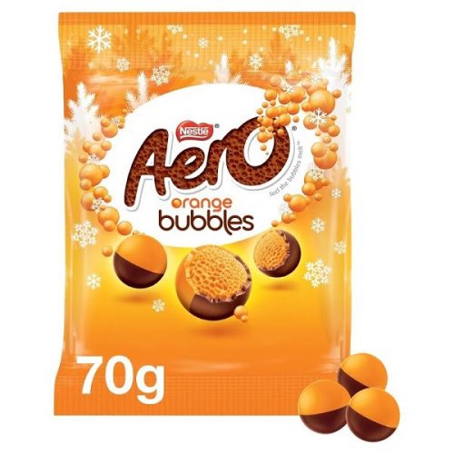 Nestlé Aero Orange Bubbles levegőbuborékos narancs ízű csoki falatkák 70g