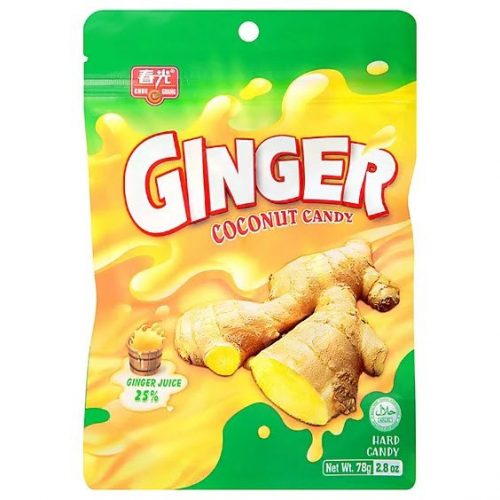 Chun Guang Ginger Coconut Candy gyömbér és kókusz ízű cukorka 78g