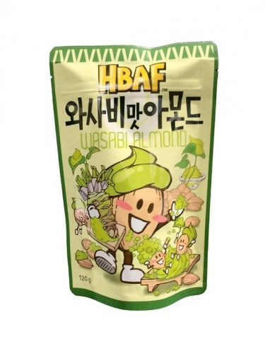 HBAF Wasabi Almond wasabi ízű mandula snack 120g