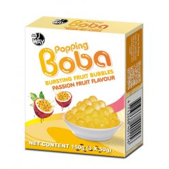   JWAY Popping Boba Bursting Fruit Bubbles Passion Fruit maracuja ízű Boba gyöngy 150g