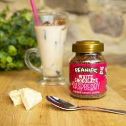   Beanies White Chocolate Raspberry fehércsokis málna ízű instant kávé 50g