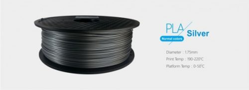 3D FILAMENT 1,75mm PLA Ezüst /1kg-os tekercs/