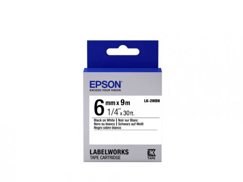 Epson LK-2WBN címkeszalag Black/White 6mm (9m)