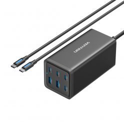   Vention 6-port 4*USB-C+2*USB-A (asztali,140W,fekete,GAN), töltő