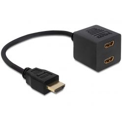   DeLock Adapter HDMI High Speed with Ethernet 1x male > 2x female