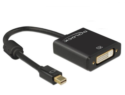 DeLock mini Displayport 1.2 male > DVI-I (Dual Link) (24+5) female 4K Active Adapter Black