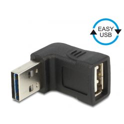   DeLock Adapter EASY-USB 2.0-A male > USB 2.0-A female angled up / down