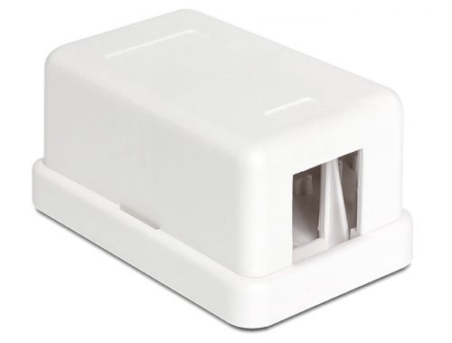 DeLock Keystone Surface Mounted Box 1 Port White