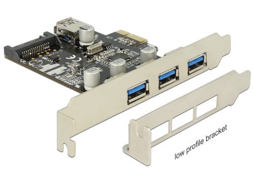 DeLock PCI Express Card > 3x external + 1x internal USB 3.0 Type-A female