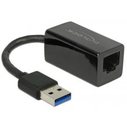   DeLock SuperSpeed USB3.2 Type-A male > Gigabit LAN 10/100/1000 Mbps compact Adapter Black