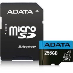   A-Data 256GB microSDXC Premier UHS-I Class10 V10 A1 + adapterrel