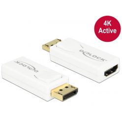   DeLock DisplayPort 1.2 male > HDMI female 4K Active Adapter White