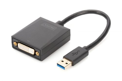 Digitus USB3.0 to DVI-I (Dual Link) Adapter Black