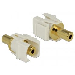   DeLock Keystone module Stereo jack 3.5 mm female > Stereo jack 3.5 mm female gold plated