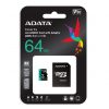 A-Data 64GB microSDXC Premier Pro Class 10 UHS-I U3 A2 V30 + adapterrel