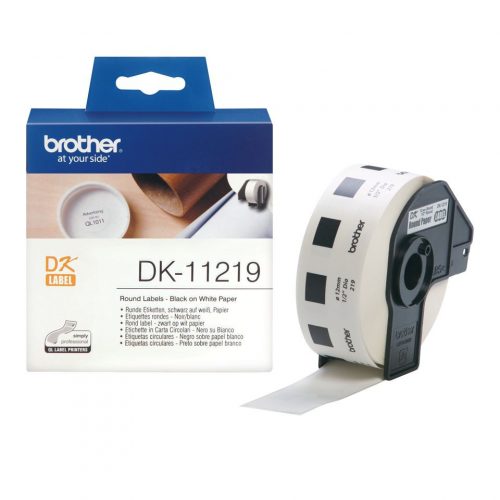 Brother DK-11219 elővágott öntapadós címke 400db/tekercs 12mm White