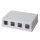 Logilink NK4034 Keystone Surface Mount Box  4 Port White