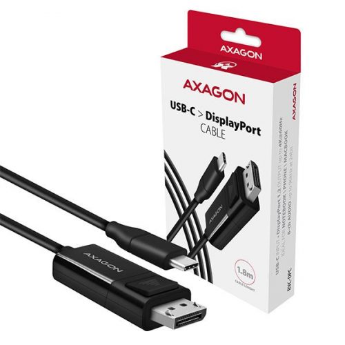 AXAGON RVC-DPC USB-C > DisplayPort cable 1,8m Black