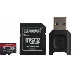   Kingston 128GB microSDXC SDCR2 Class 10 UHS-II U3 Canvas React Plus Kit + MLPM Reader + adapterrel