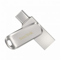   Sandisk 256GB Ultra Dual Drive Luxe USB Type-C Flash Drive Silver