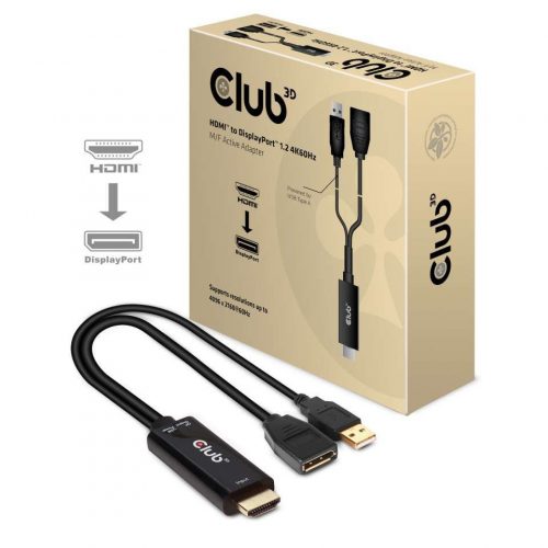 Club3D HDMI to DisplayPort 4K60Hz M/F Active Adapter