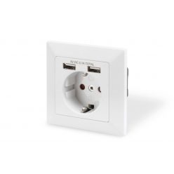 Digitus DA-70613 csatlakozóaljzat 2x USB White