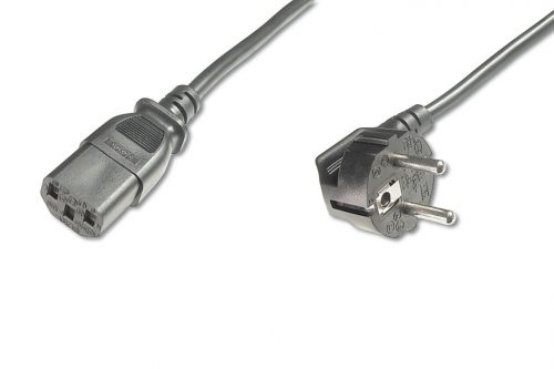 Assmann Power Cord, CEE 7/7 (Typ-F) 90° angled - C13 1,8m Black