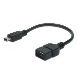 Assmann USB 2.0 adapter cable, OTG, type mini B - A