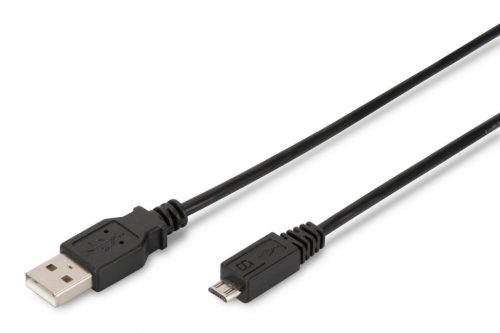 Assmann USB 2.0 connection cable, type  A - micro B 1,8m Black