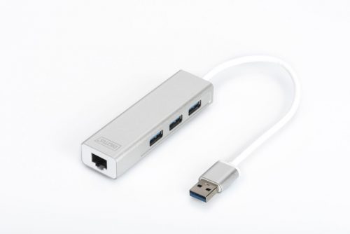 Digitus USB 3.0, 3-ports HUB & Gigabit LAN adapter