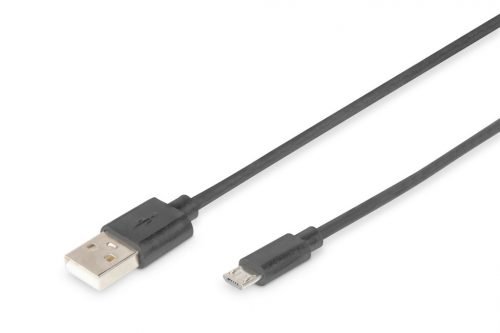 Assmann USB connection cable, type  A - microUSB 1,8m Black