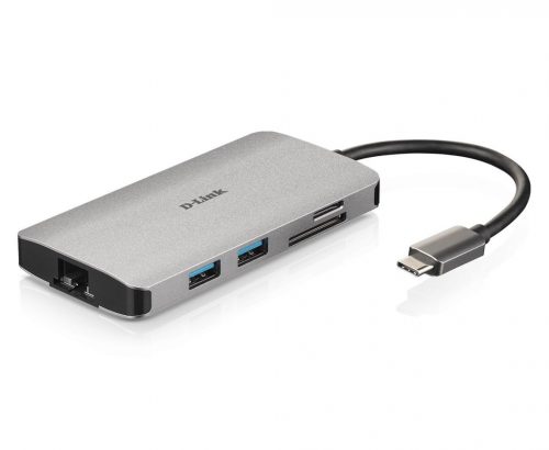 D-Link DUB-M810 8-in-1 USB-C Hub with HDMI/Ethernet/Card Reader/Power Delivery