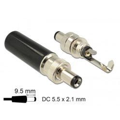   DeLock Connector DC 5.5 x 2.1 mm with 9.5 mm length male soldering version