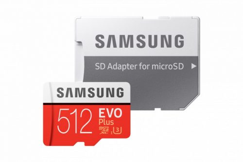 Samsung 512GB microSDXC kártya EVO Plus (2020) Class 10 + adapterrel