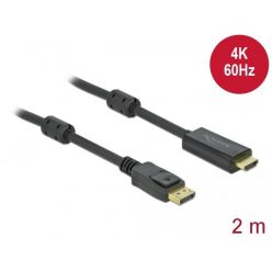 DeLock Active DisplayPort 1.2 to HDMI Cable 4K 60Hz 2m Black