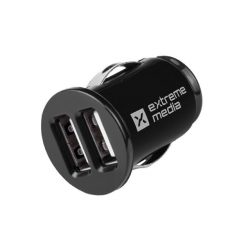 natec NUC-0564 Car Charger 12V/24V 2x USB 5V/2A Black