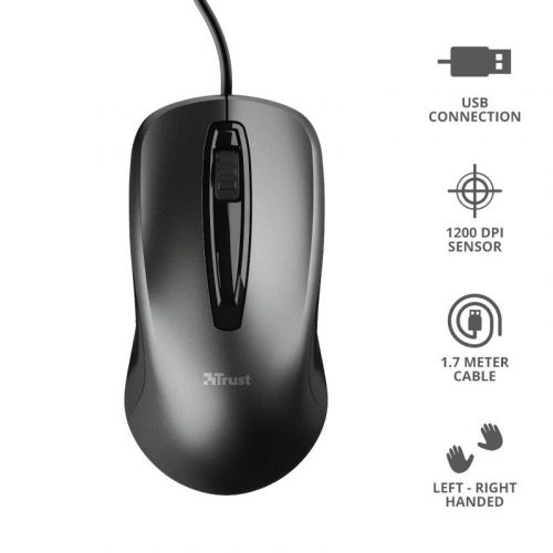 Trust Carve USB mouse Black