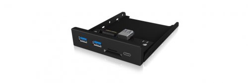 Raidsonic IcyBox IB-HUB1417-I3 Frontpanel with USB 3.0 Type-C and Type-A hub with card reader