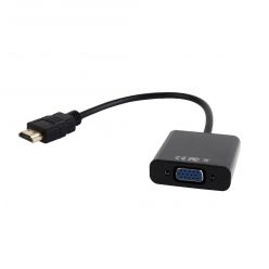   Gembird A-HDMI-VGA-03 HDMI to VGA and audio adapter cable single port Black